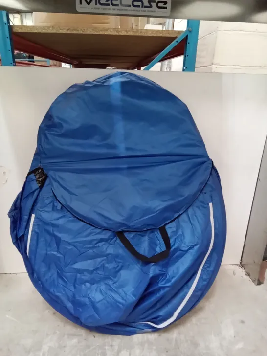 UNPACKAGED BLUE POP UP TENT 