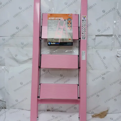 SLIMLINE STEP LADDER IN PINK - COLLECTION ONLY 