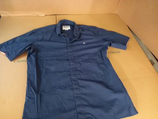 VIVIENNE WESTWOOD MAN NAVY SHORT SLEEVE SHIRT - VI