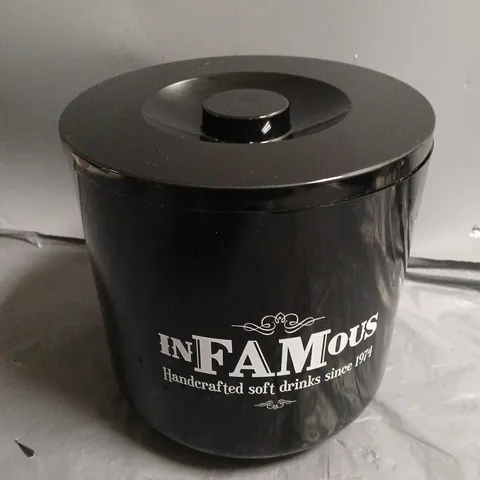 INFAMOUS ROUND ICE DRINKS BUCKET IN BLACK