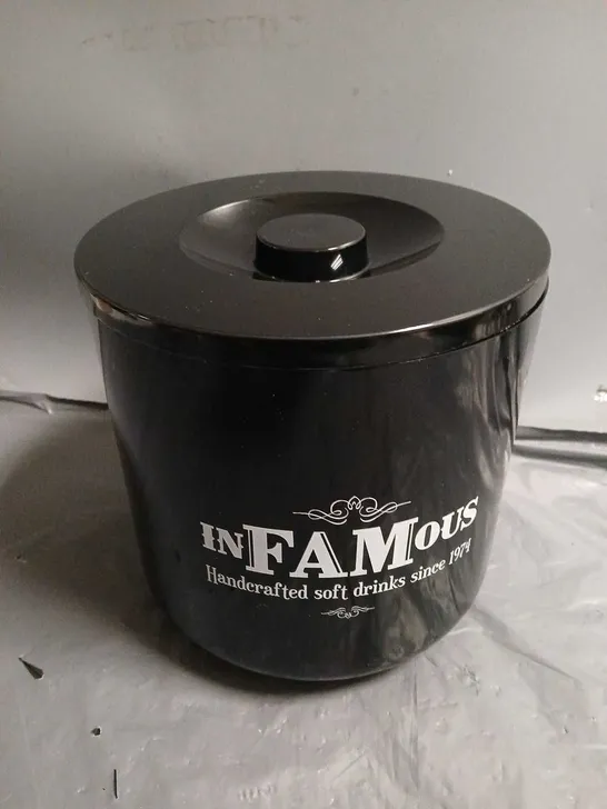 INFAMOUS ROUND ICE DRINKS BUCKET IN BLACK