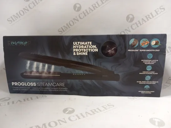 BOXED REVAMP PROFESSIONAL PROGLOSS STEAMCARE CERAMIC STRAIGHTENERS