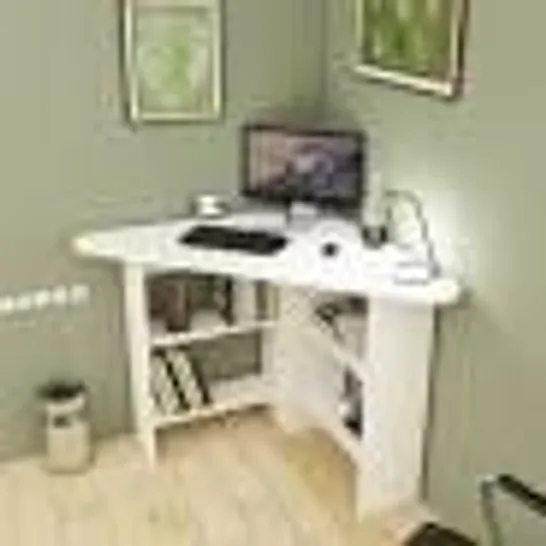 FADE CORNER COMPUTER DESK WHITE 