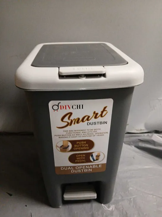 BOXED DIVCHI SMART DUSTBIN IN GREY