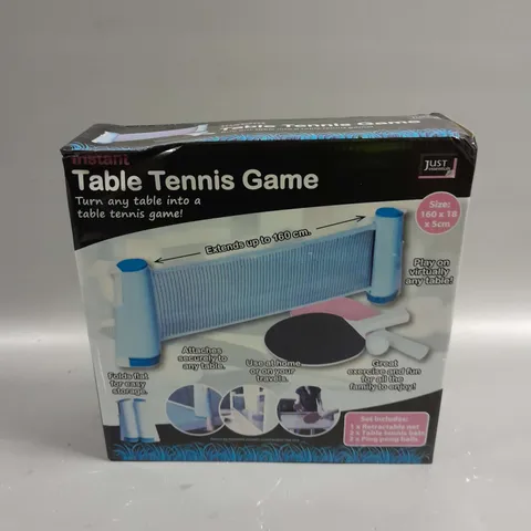BOXED JUST ESSENTAILS INSTANT TABLE TENNIS GAME 