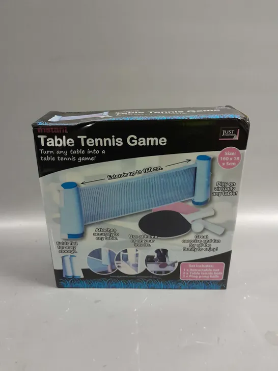 BOXED JUST ESSENTAILS INSTANT TABLE TENNIS GAME 