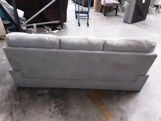 DESIGNER GREY FABRIC 3-SEATER SOFA