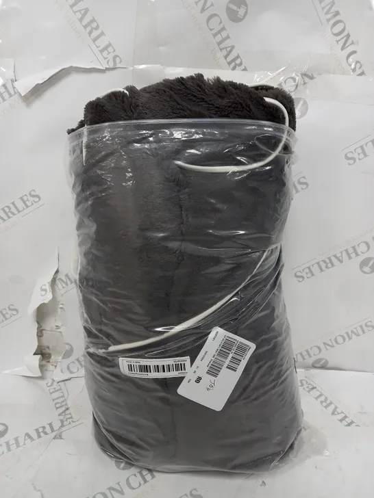 BOXED COZEE HOME VELVETSOFT HEATED THROW IN CHARCOAL