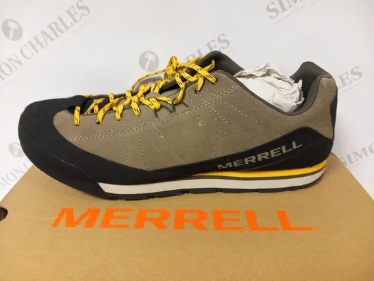 BOXED MERRELL CATALYST SUEDE BRINDLE SIZE 14