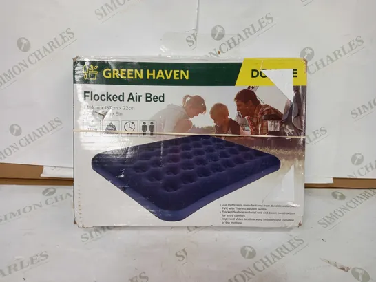 GREEN HAVEN FLOCKED AIR BED 