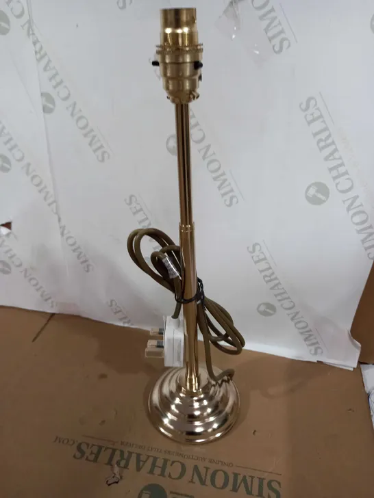 JUNO SATIN BRASS CANDLESTICK TABLE LAMP
