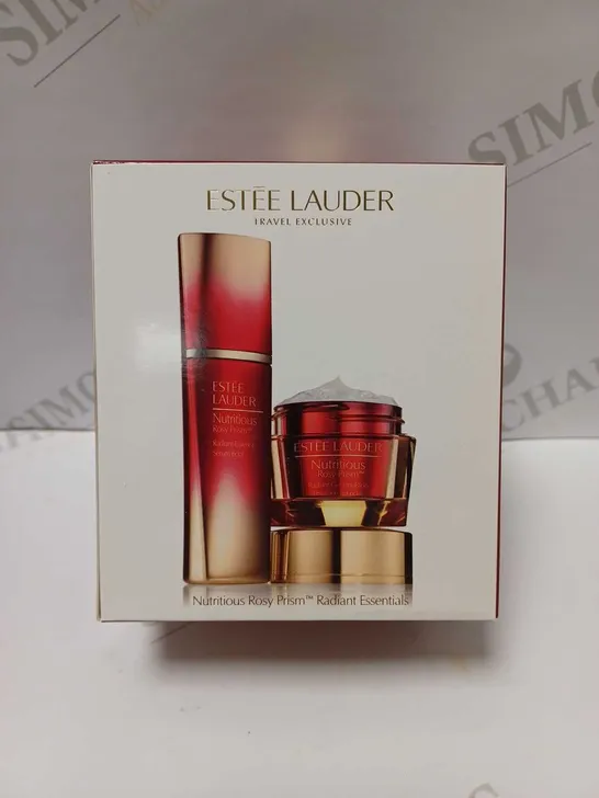 ESTEE LAUDER NUTRITIOUS ROSY PRISM SET: RADIANT ESSENCE 30ML + RADIANT GEL EMULSION 50ML