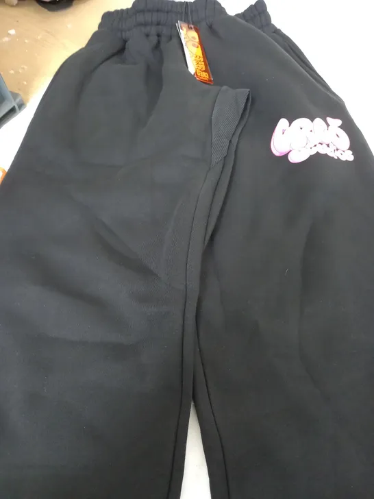 CREO-STUDIOS LOGO TRACKSUIT BOTTOMS IN BLACK - SIZE UNSPECIFIED