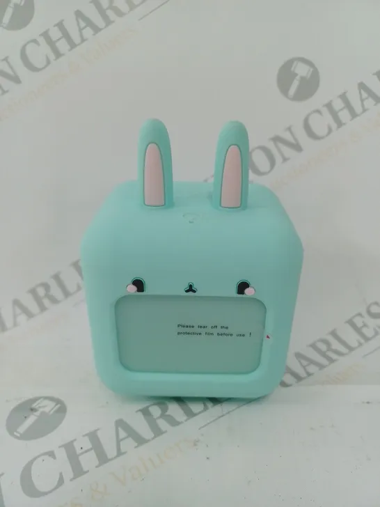 BOXED NAUGHTY RABBIT MUSIC ALARM CLOCK IN PINK