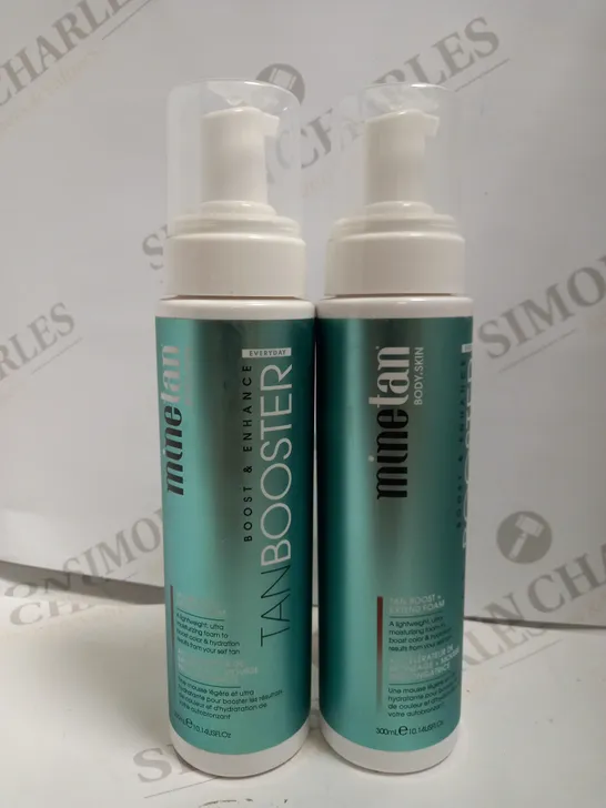 LOT OF 2 MINETAN TAN BOOSTER FOAM - 300ML 