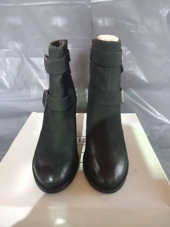 BOXED STEVE MADDEN BLACK ANKLE BOOTS SIZE 3