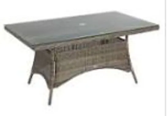 BOXED RECTANGULAR 1.6M GREY TABLE 