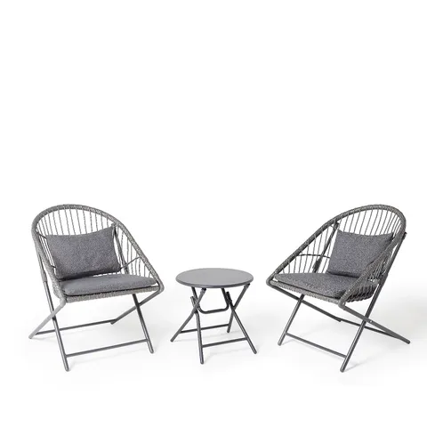 INNOVATORS COLLAPSIBLE 3 PIECE HOLLY BISTRO SET - BLACK