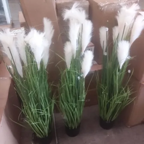 THREE BOXED LED PAMPASS GRASS ARTIFICIAL PLANTS