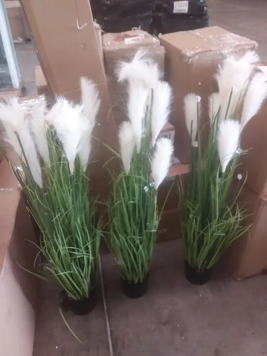 THREE BOXED LED PAMPASS GRASS ARTIFICIAL PLANTS