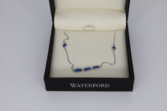 BRAND NEW BOXED WATERFORD WN148 CREATED SAPPHIRE NECKLACE RRP £129