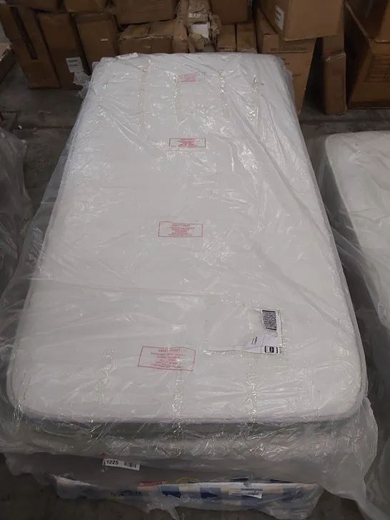 QUALITY BAGGED 3FT SINGLE HYBRID FIBRE FOAM OPEN COIL MATTRESS 