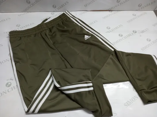 ADIDAS GREEN TRACK PANTS - UK L