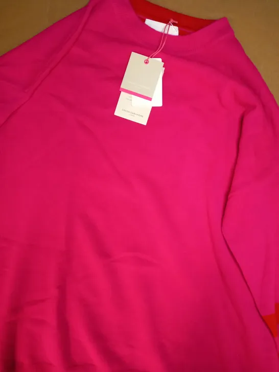 COCOA CASHMERE SUZI JUMPER IN FUSCHIA SIZE M