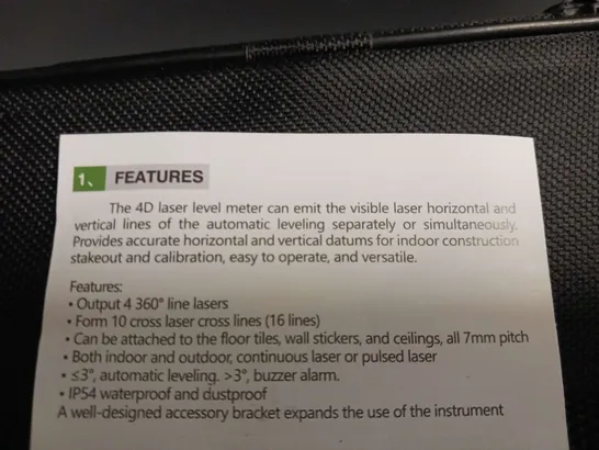 4D LASER LEVEL METER IN CASE