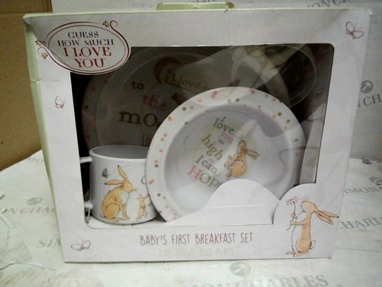 GUESS HOW MUCH I LOVE YOU - BABY'S FIRST BREAKFAST SET