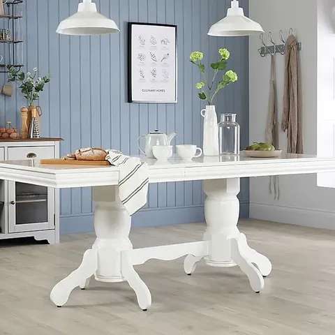 BOXED CHATSWORTH WHITE 150-180CM EXTENDING DINING TABLE (2 BOXES)