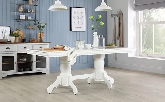 BOXED CHATSWORTH WHITE 150-180CM EXTENDING DINING TABLE (2 BOXES)