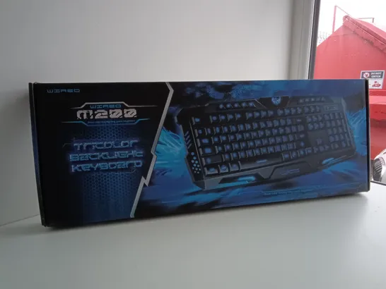 BOXED M200 TRICOLOUR BACKLIT GAMING KEYBOARD