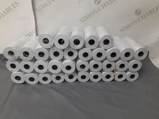 LOT OF 7 PACKS OF SMALL TILL ROLLS. 10 ROLLS PER PACK