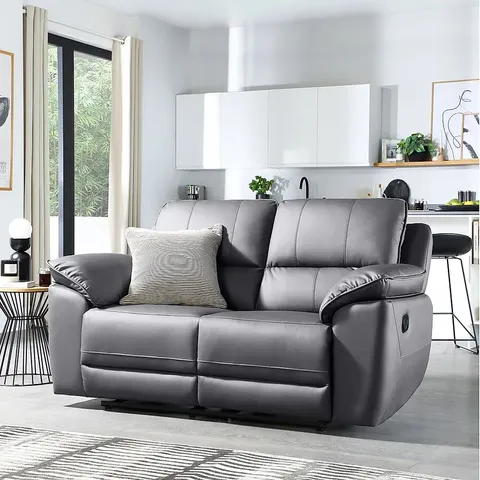 BOXED SEVILLE GREY TWO SEATER RECLINER SOFA