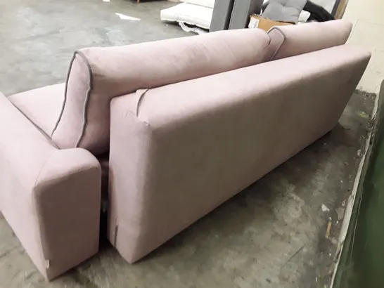 QUALITY DESIGNER 3 SEATER SOFA WITH STORAGE - PINK FABRIC