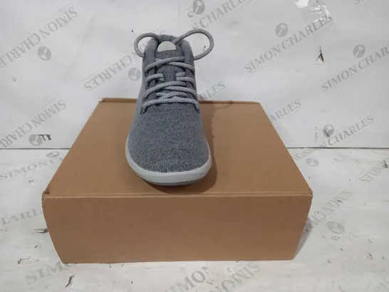 BOXED PAIR OF ALLBIRDS WOOL RUNNER-UP MIZZLE SHOES IN GREY EU SIZE 38