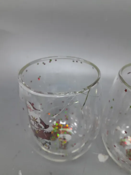 MR CHRISTMAS SET OF 2 FESTIVE GLASSES