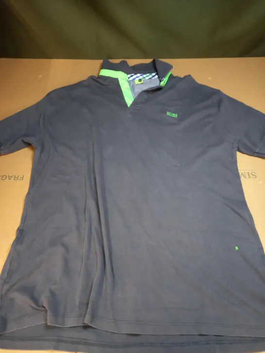 HUGO BOSS POLOSHIRT, GREEN/GREY - 4XL