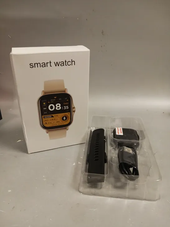 BOXED UNBRANDED RUBBER STRAP SMARTWATCH IN BLACK 