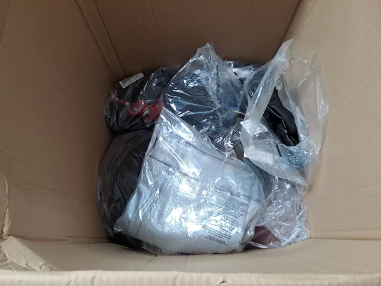 BOX OF APPROX 10 ASSORTED CLOTHING ITEMS TO INCLUDE - JACKET , COAT , GILET ETC