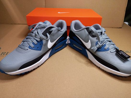 BOXED PAIR OF NIKE AIR MAX BLUE/GREY TRAINERS - SIZE 9