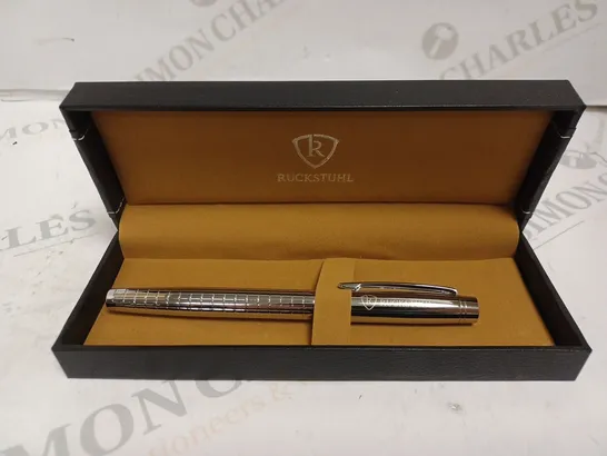 RUCKSTUHL STAINLESS STEEL LUXURY PEN IN GIFT BOX – HAND ASSEMBLED 