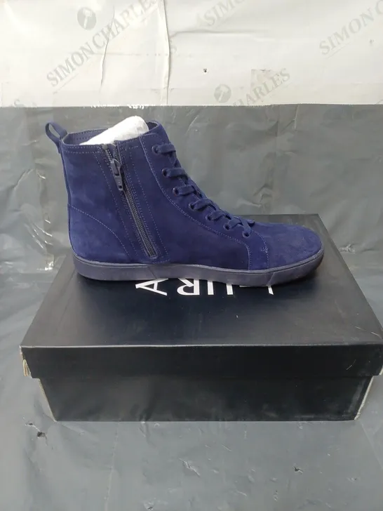 vionic suede ankle boots blue size 7