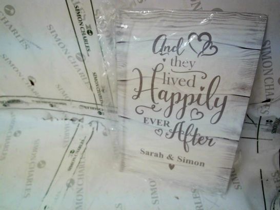 PERSONALISED HAPPILY EVER AFTER METAL SIGN RRP £16.99