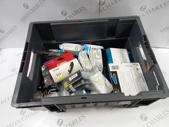 BOX TO CONTAIN APPROX 30 X ASSORTED INK CARTRIDGES. BRANDS AND COLOURS VARY 