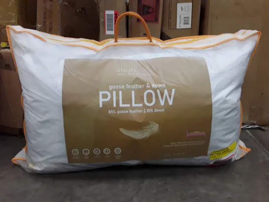 BAGGED SET OF 2 LUXURY GOOSE FEATHER AND DOWN PILLOW 