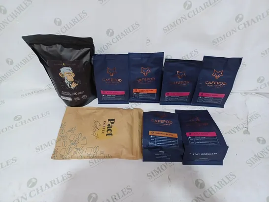 BOX TO CONTAIN APPROX. 8 X ASSORTED PACKS OF COFFEE, BLENDS & BRANDS VARY 