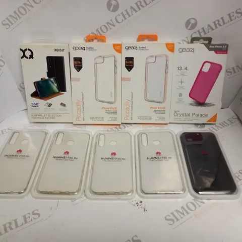 APPROXIMATELY 40 ASSORTED SMARTPHONE PROTECTIVE CASES FOR VARIOUS MODELS TO INCLUDE HUAWEI P30 LITE, P20 PRO, IPHONE 5 ETC 