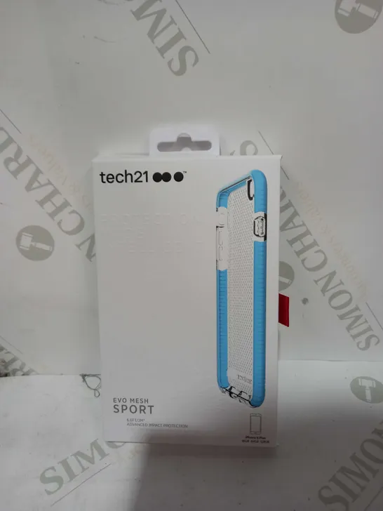 LOT OF 10 TECH21 EVO MESH SPORT CLEAR/BLUE CASES FOR IPHONE 6 PLUS